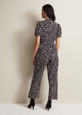 Phase Eight Dorothea Floral Jumpsuit Black/Multicolor Australia | EH5763804